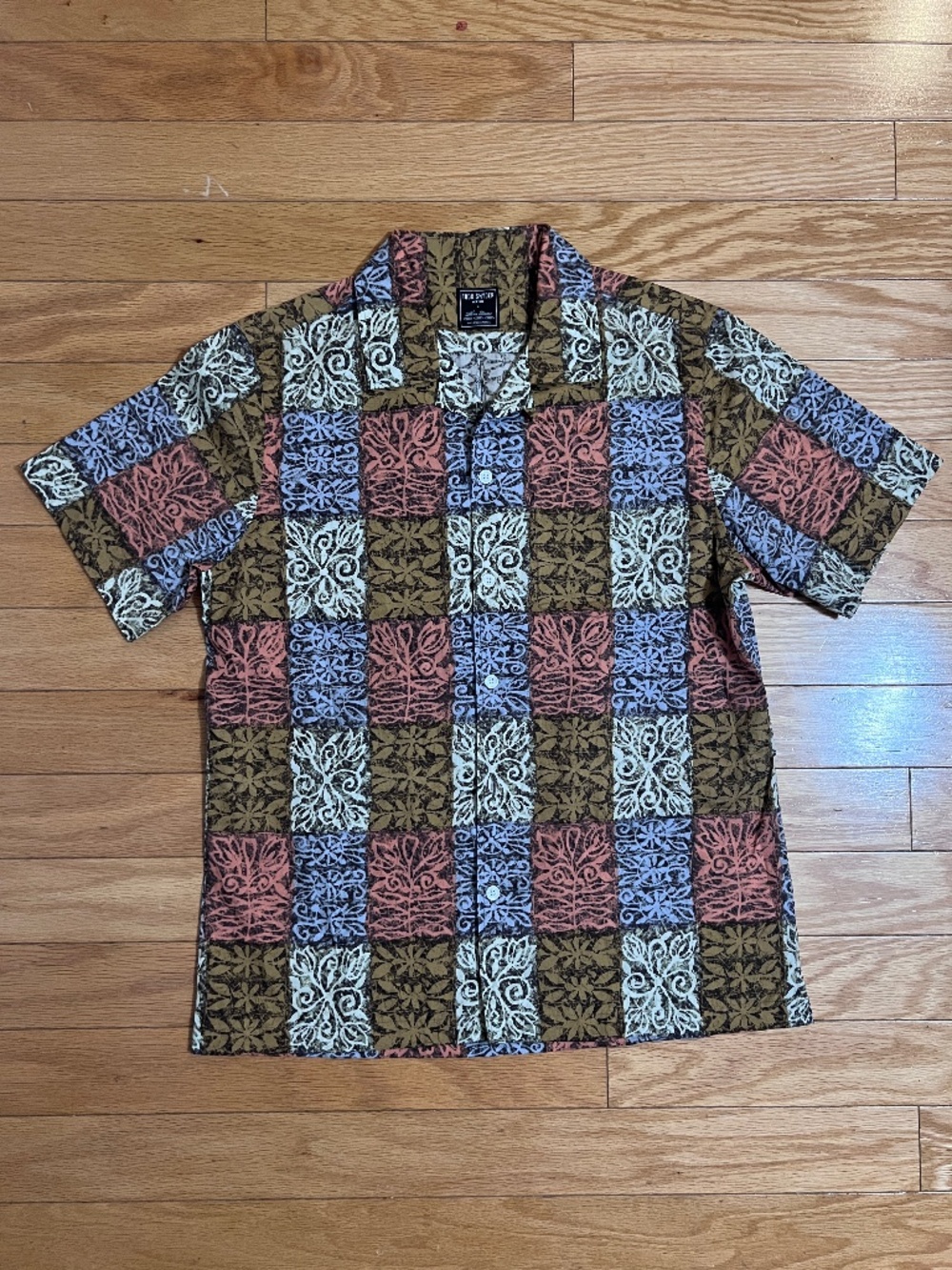 Todd Snyder x Three Looms Patchwork Floral Print Short Sleeve Button Down Shirt